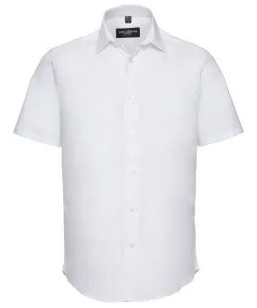 White - Short sleeve easycare fitted shirt