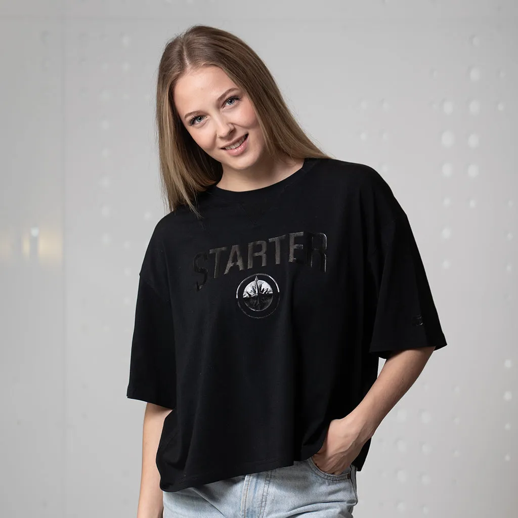 WOMEN'S BOXY TEE - BLACK